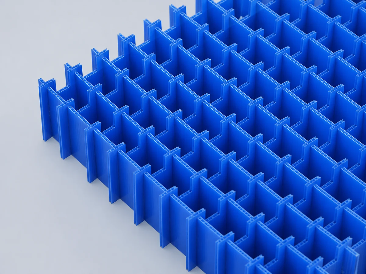 Industrial Packaging Solutions Interlocking corrugated polypropylene divider grid