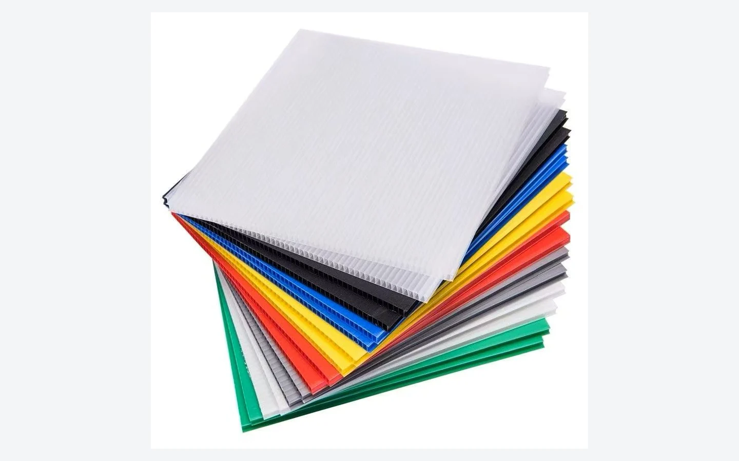 PP corrugated material sample showing surface and color for specification review